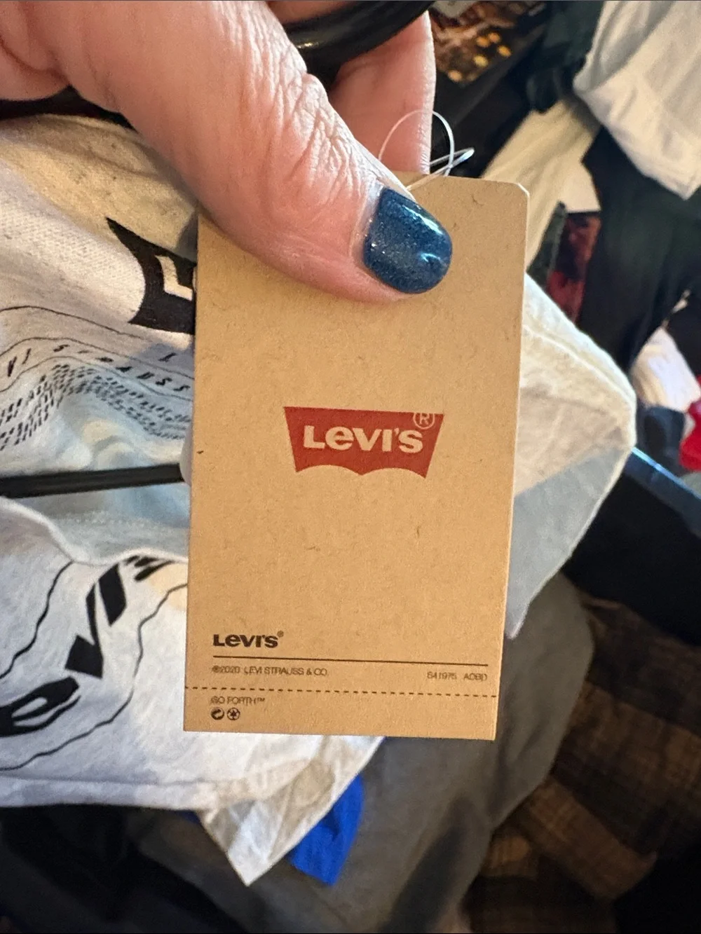 Levi's Heather Gray Short Sleeve Tee with Black Logo